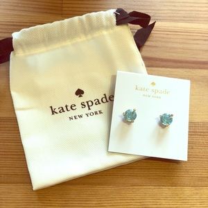 Kate Spade Rise and Shine earrings in Aquamarine